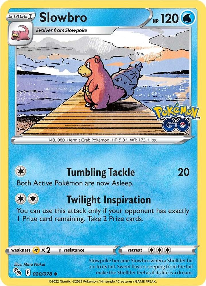 Slowbro 020/078 Reverse Holofoil — Pokémon GO Pokémon card