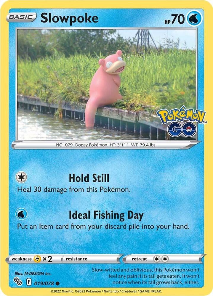 Slowpoke 019/078 Reverse Holofoil — Pokémon GO Pokémon card