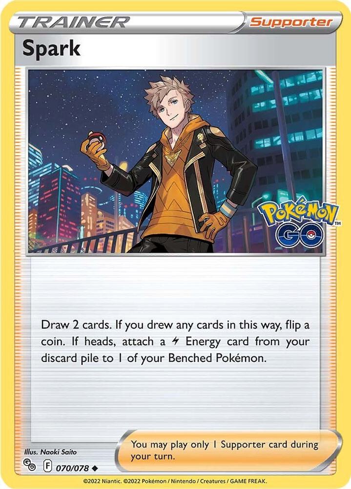 Spark 070/078 Reverse Holofoil — Pokémon GO Pokémon card