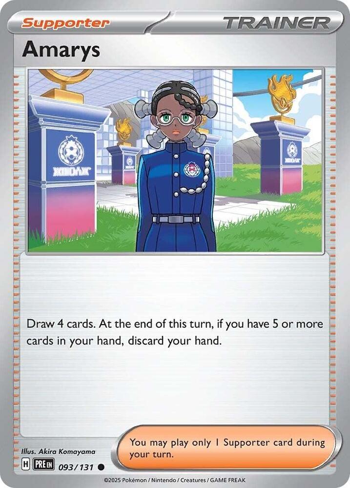 Amarys 093/131 — Prismatic Evolutions Pokémon card