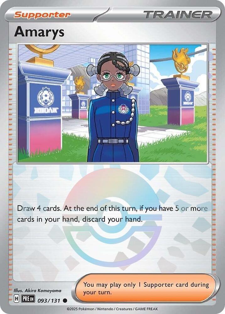 Amarys 093/131 Poke Ball — Prismatic Evolutions Pokémon card