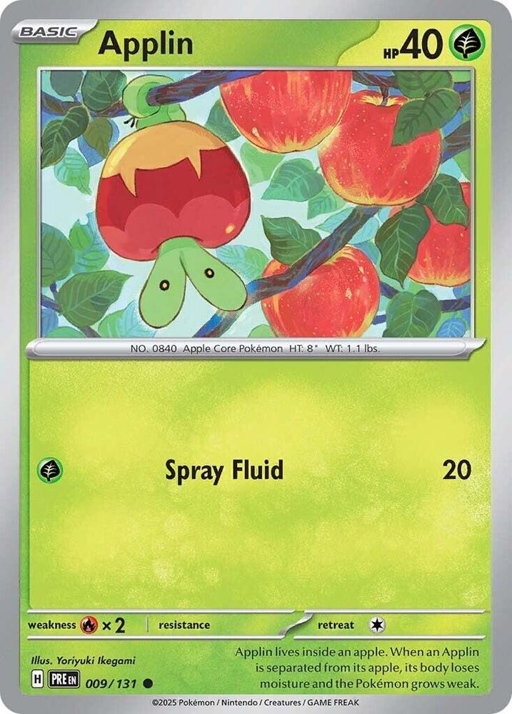Applin 009/131 Reverse Holofoil — Prismatic Evolutions Pokémon card