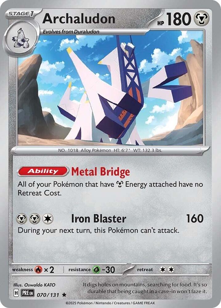 Archaludon 070/131 Reverse Holofoil — Prismatic Evolutions Pokémon card