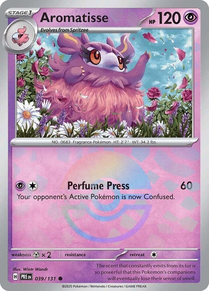 Aromatisse 039/131 Poke Ball — Prismatic Evolutions Pokémon card