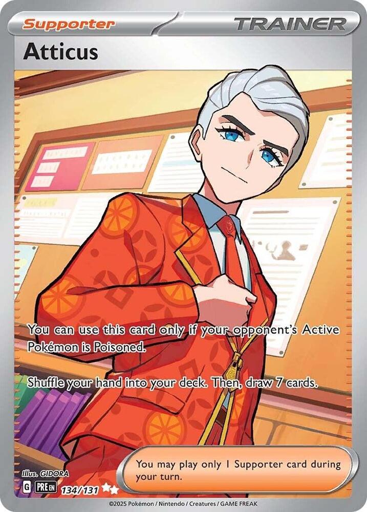 Atticus 134/131 Holofoil — Prismatic Evolutions Pokémon card