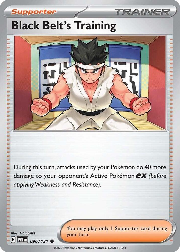 Black Belt's Training 096/131 Reverse Holofoil — Prismatic Evolutions Pokémon card