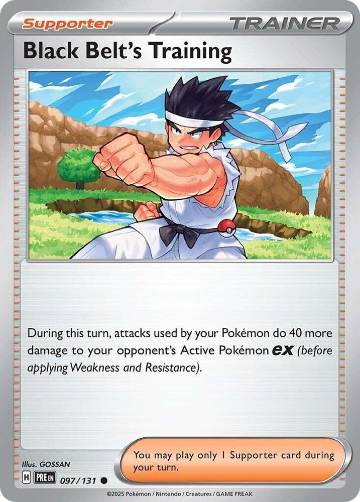 Black Belt's Training 097/131 — Prismatic Evolutions Pokémon card