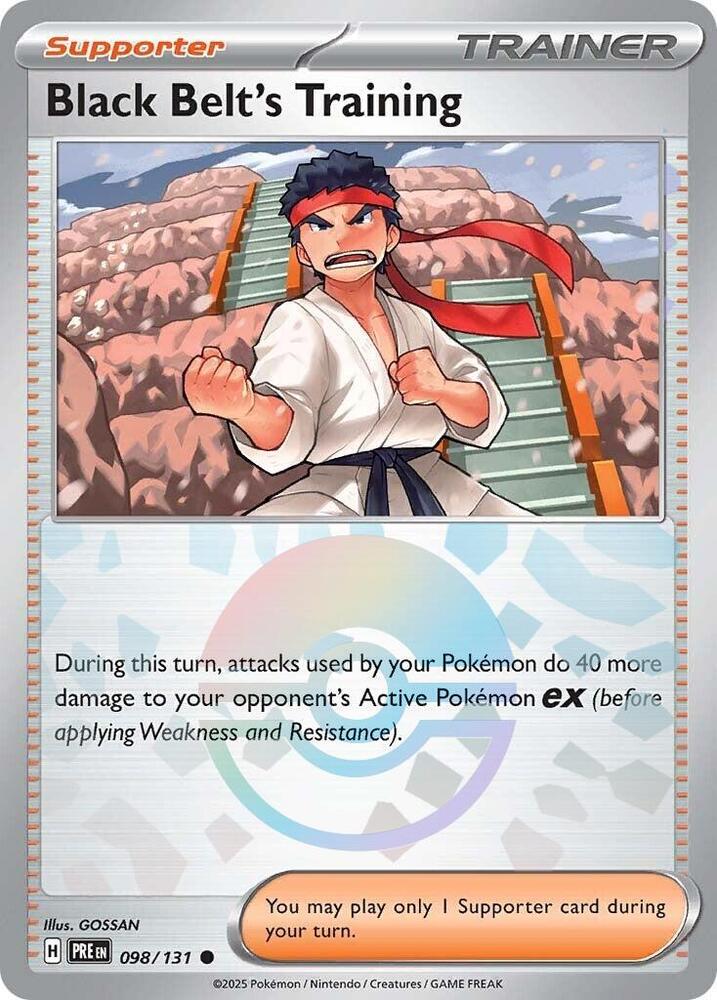 Black Belt's Training 098/131 Poke Ball — Prismatic Evolutions Pokémon card