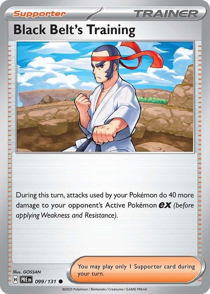 Black Belt's Training 099/131 Reverse Holofoil — Prismatic Evolutions Pokémon card