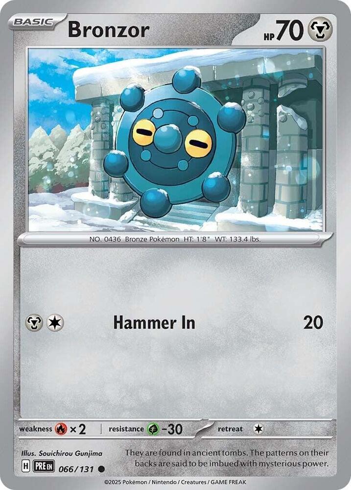 Bronzor 066/131 — Prismatic Evolutions Pokémon card