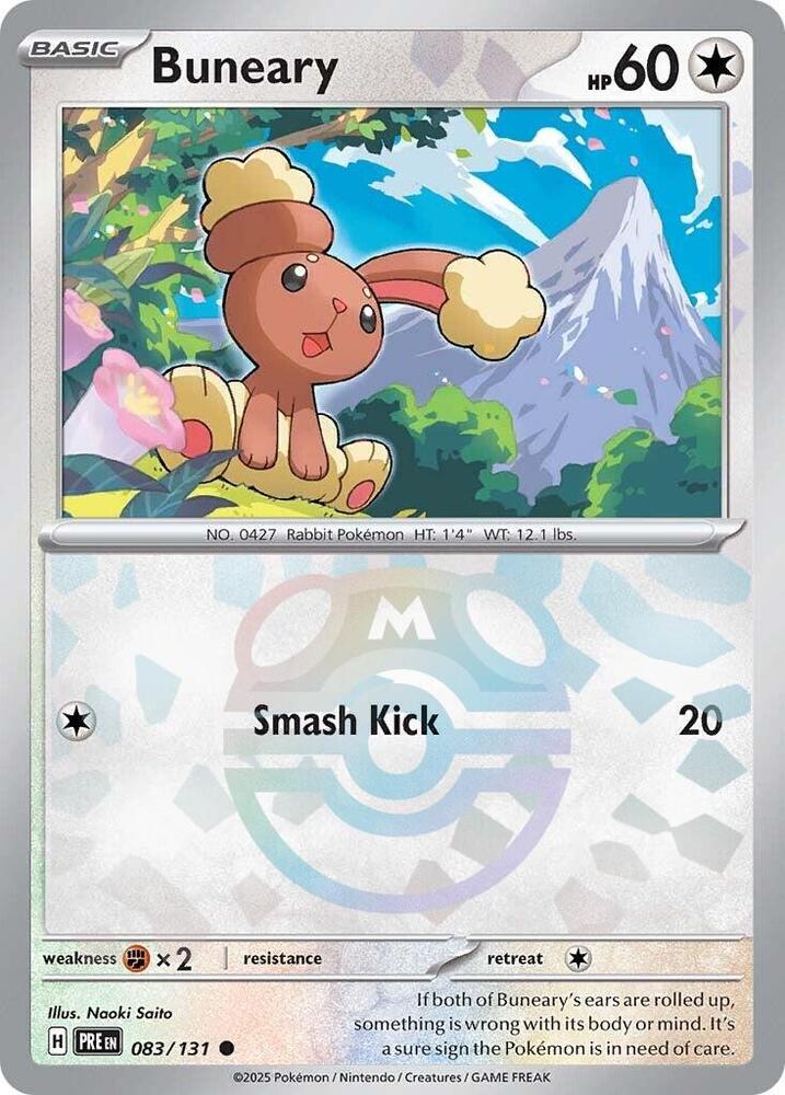Buneary 083/131 Master Ball — Prismatic Evolutions Pokémon card