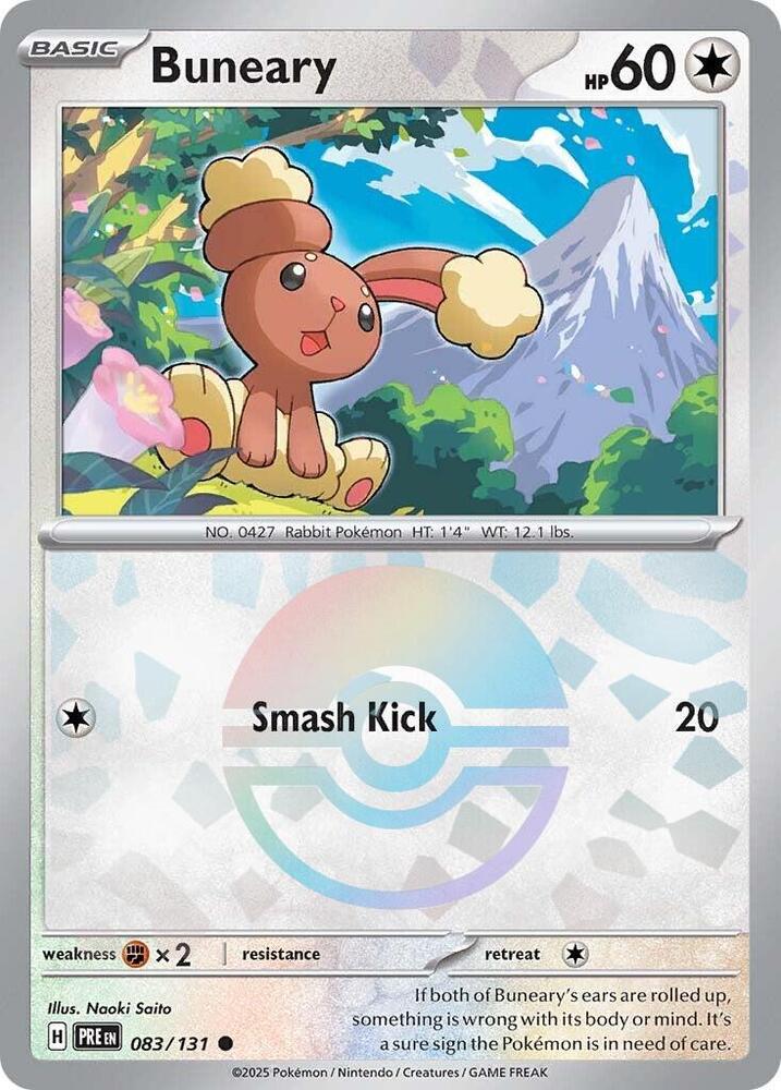 Buneary 083/131 Poke Ball — Prismatic Evolutions Pokémon card