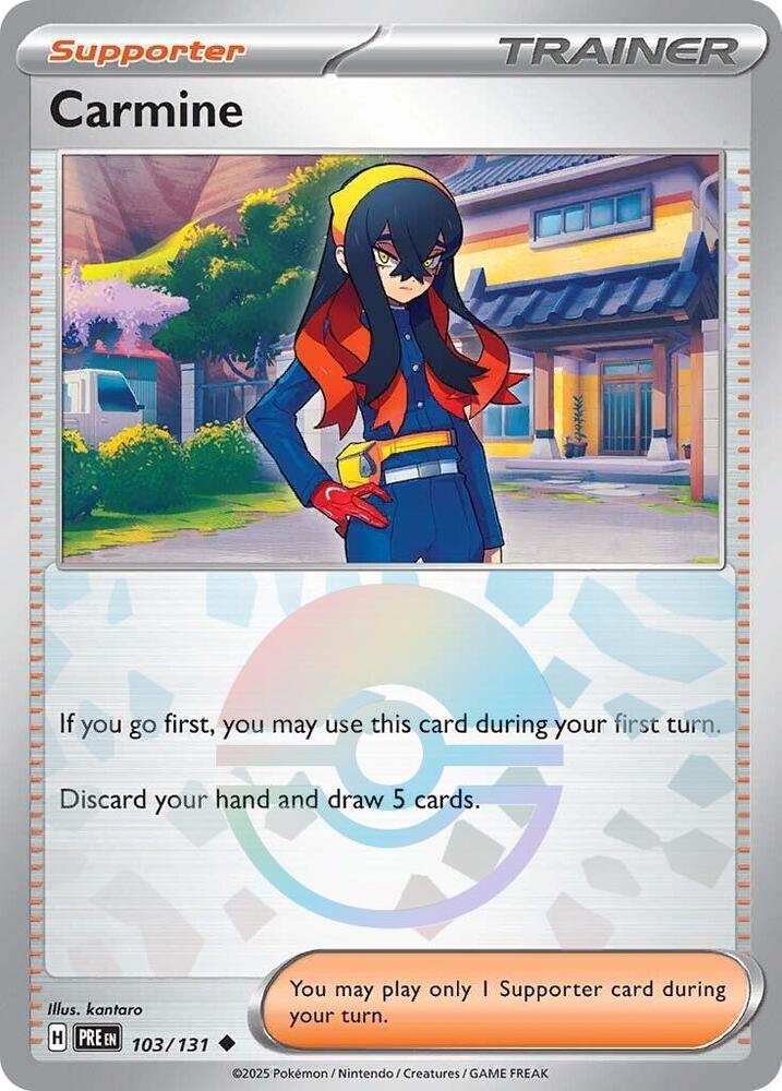 Carmine 103/131 Poke Ball — Prismatic Evolutions Pokémon card