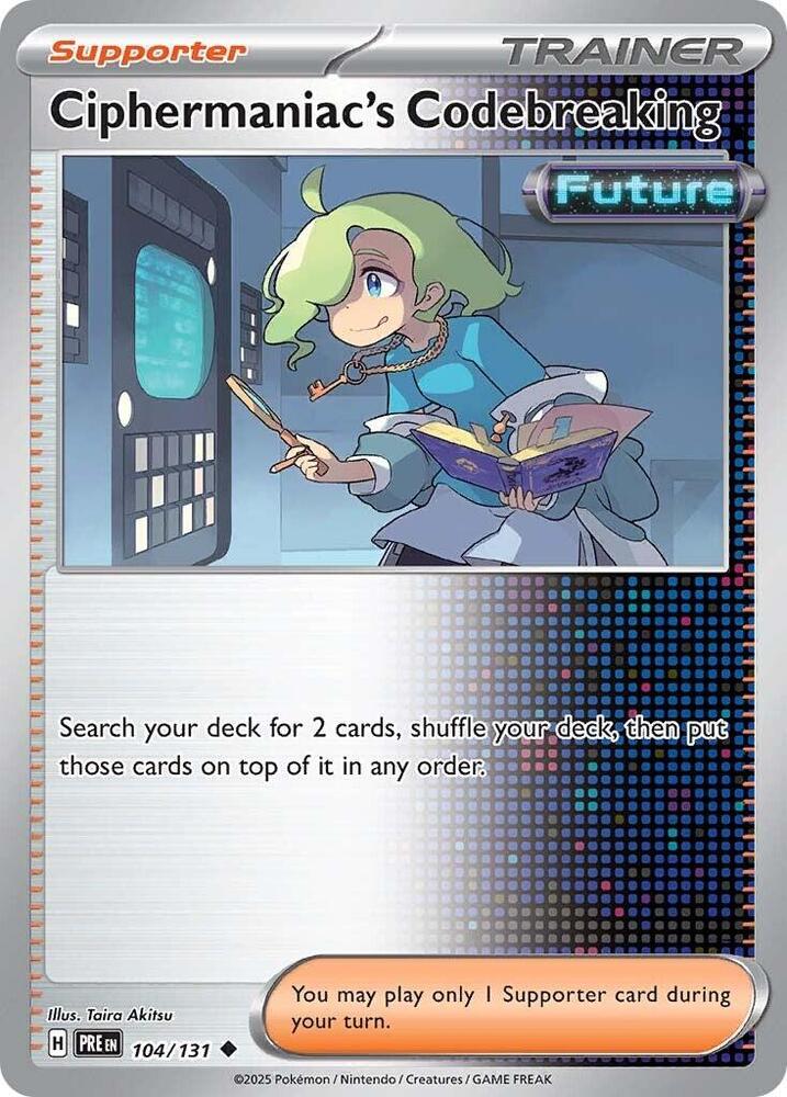 Ciphermaniac's Codebreaking 104/131 — Prismatic Evolutions Pokémon card