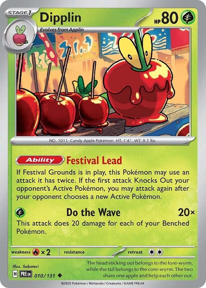 Dipplin 010/131 Reverse Holofoil — Prismatic Evolutions Pokémon card
