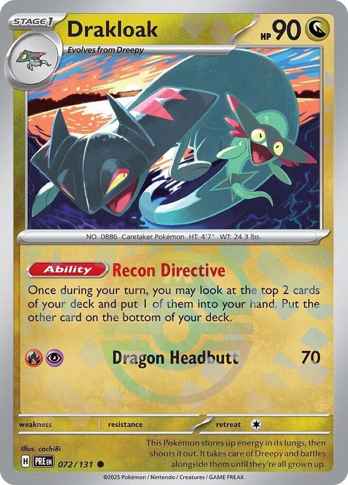 Drakloak 072/131 Master Ball — Prismatic Evolutions Pokémon card