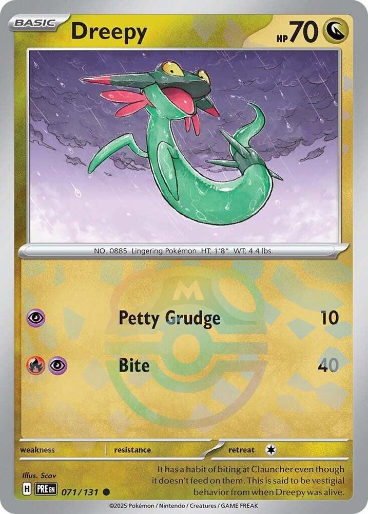 Dreepy 071/131 Master Ball — Prismatic Evolutions Pokémon card