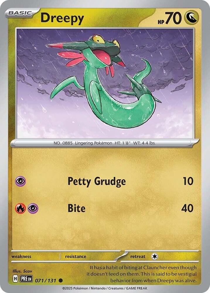 Dreepy 071/131 Reverse Holofoil — Prismatic Evolutions Pokémon card