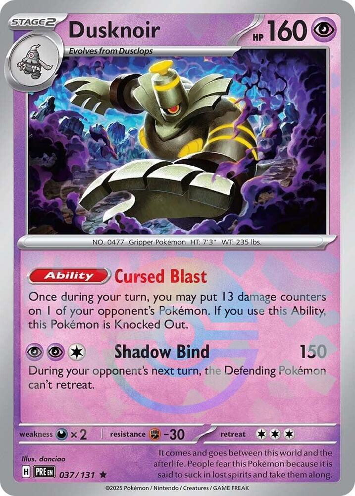Dusknoir 037/131 Poke Ball — Prismatic Evolutions Pokémon card