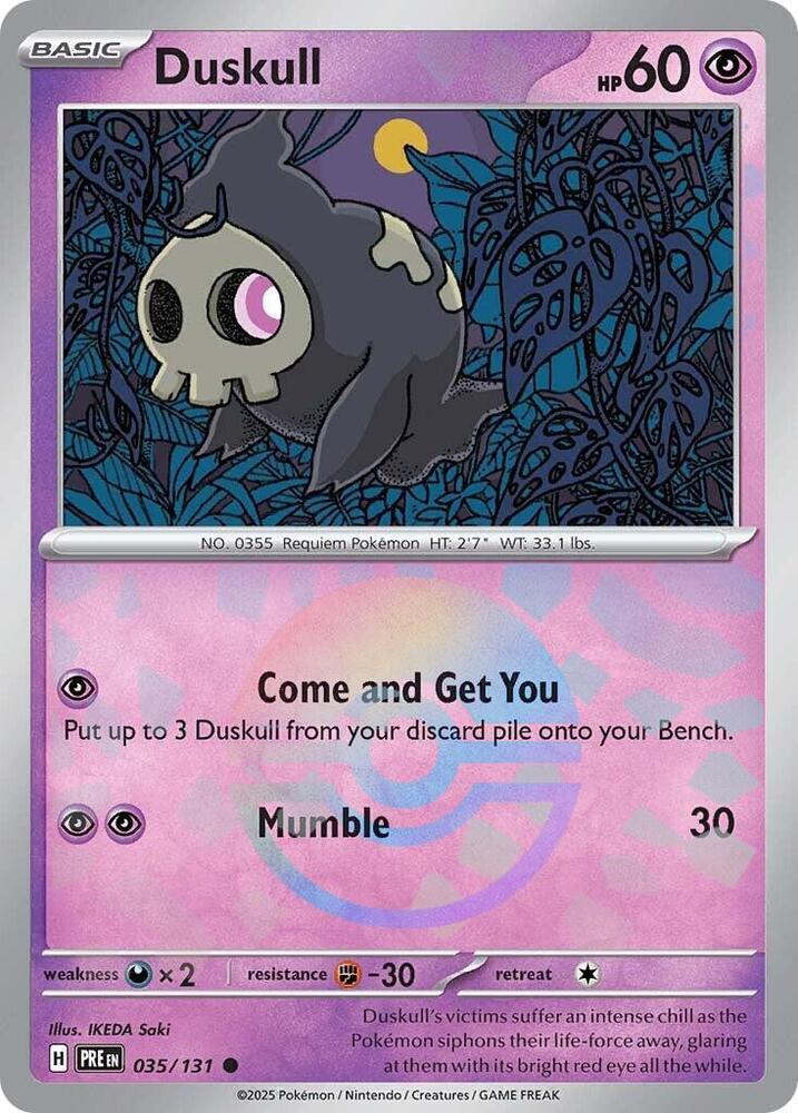 Duskull 035/131 Poke Ball — Prismatic Evolutions Pokémon card