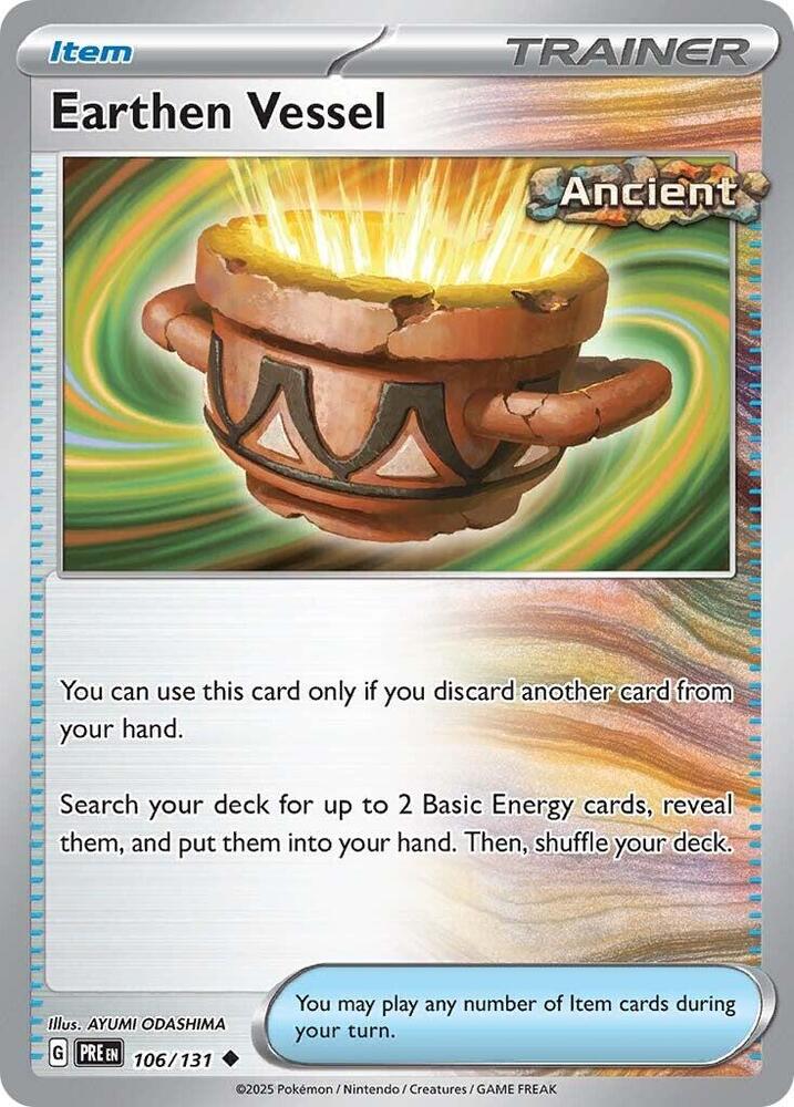 Earthen Vessel 106/131 Reverse Holofoil — Prismatic Evolutions Pokémon card