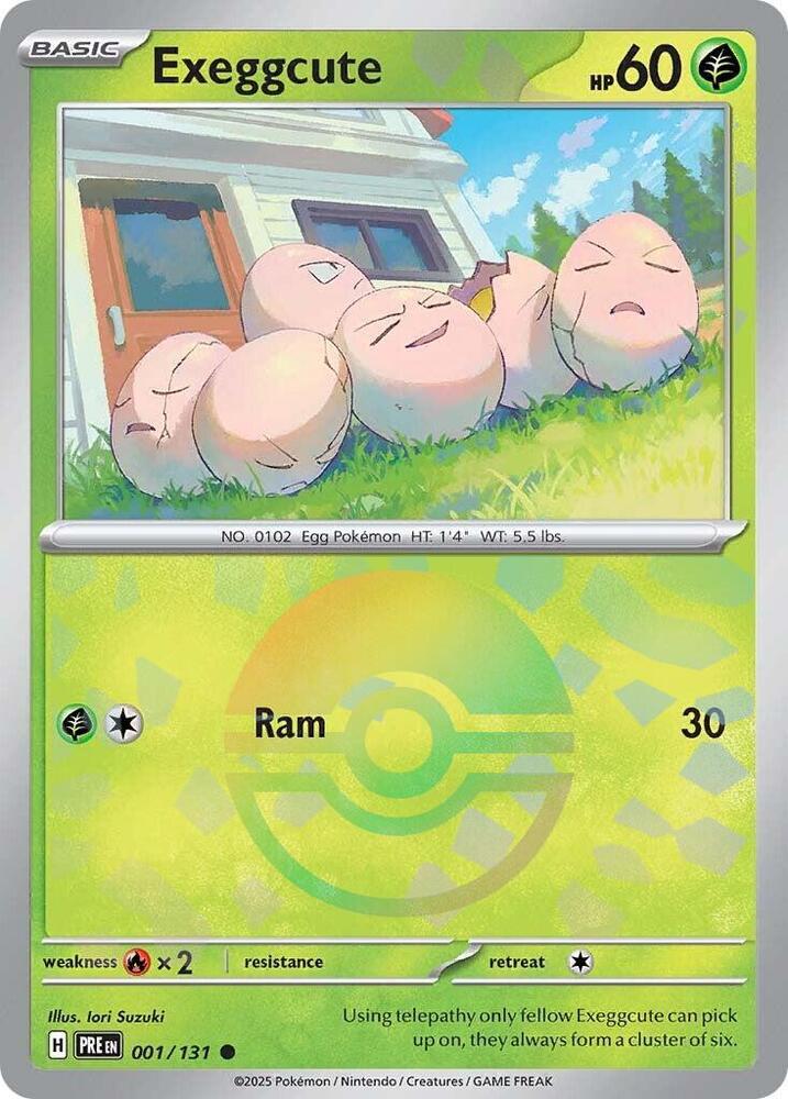 Exeggcute 001/131 Poke Ball — Prismatic Evolutions Pokémon card