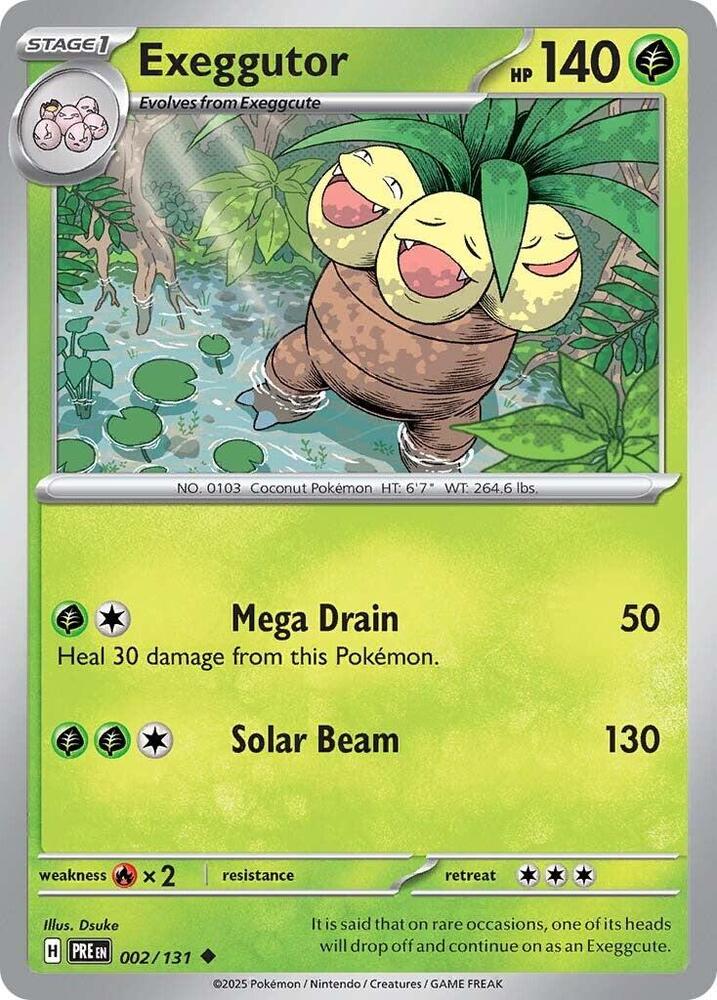 Exeggutor 002/131 — Prismatic Evolutions Pokémon card