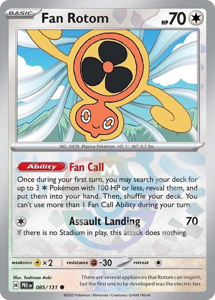 Fan Rotom 085/131 Master Ball — Prismatic Evolutions Pokémon card