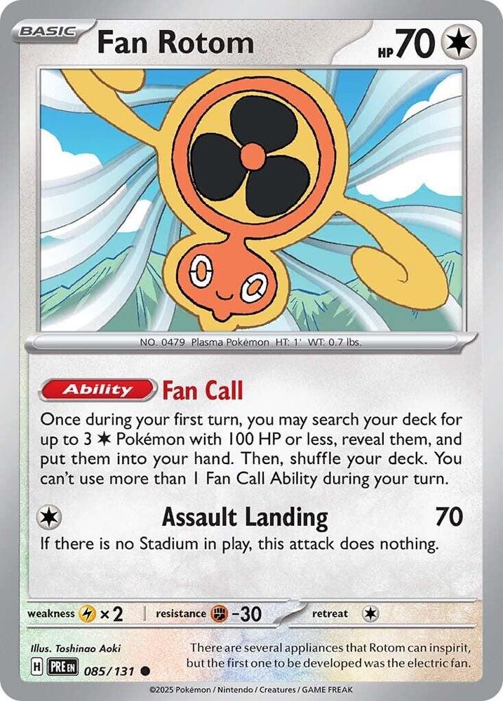 Pokemon - Prismatic Evolutions - Fan Rotom - 085/131 - Reverse Holofoil