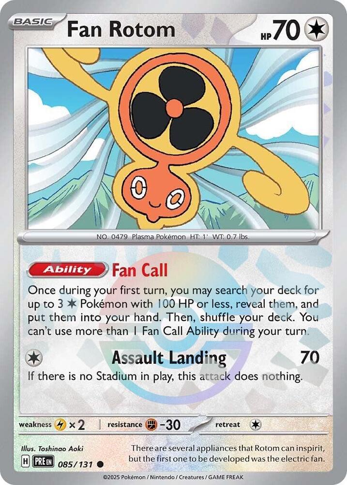 Fan Rotom 085/131 Poke Ball — Prismatic Evolutions Pokémon card