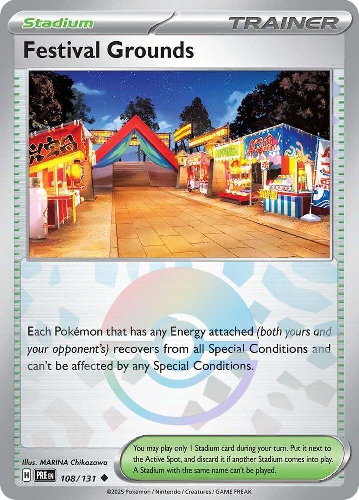 Festival Grounds 108/131 Poke Ball — Prismatic Evolutions Pokémon card