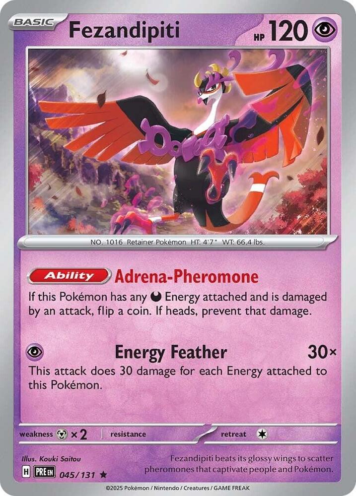 Fezandipiti 045/131 Holofoil — Prismatic Evolutions Pokémon card