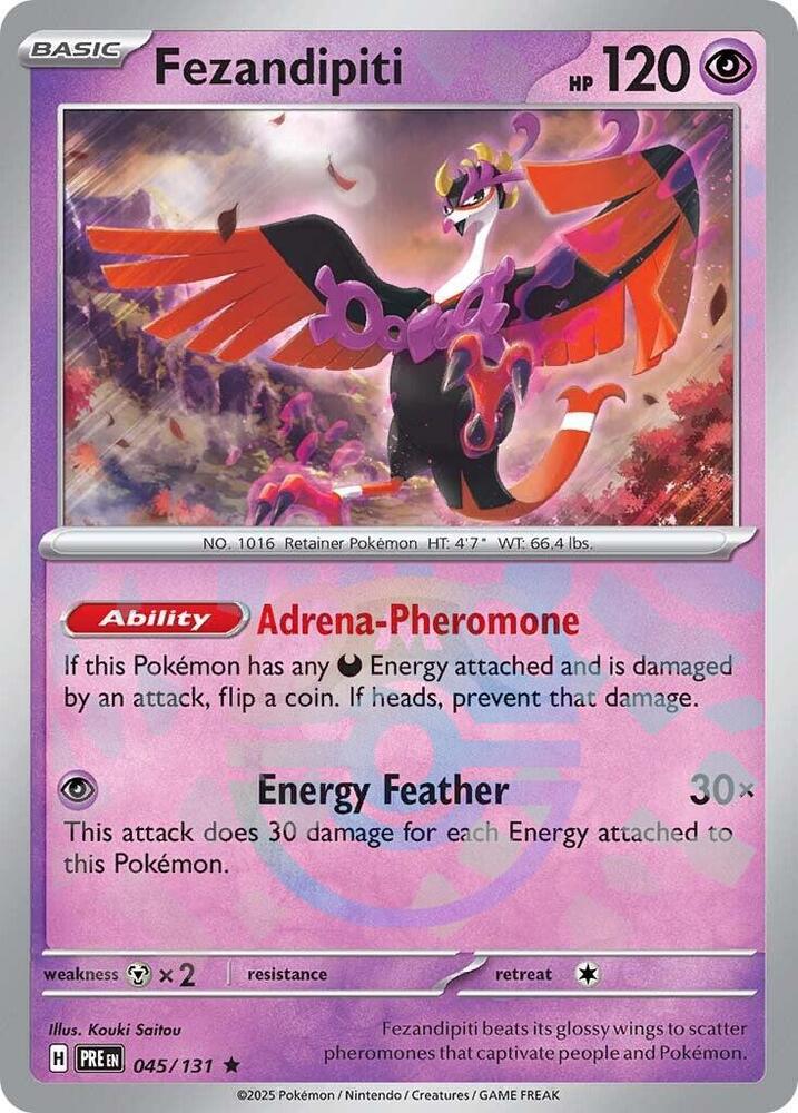 Fezandipiti 045/131 Master Ball — Prismatic Evolutions Pokémon card