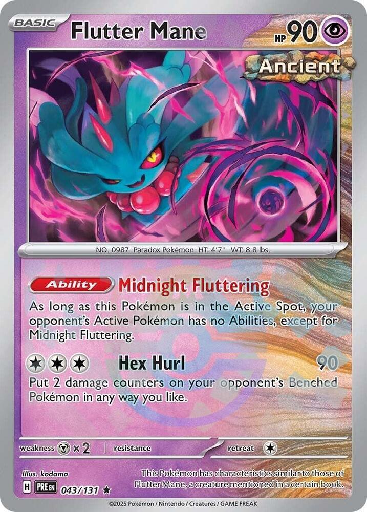 Flutter Mane 043/131 Master Ball — Prismatic Evolutions Pokémon card