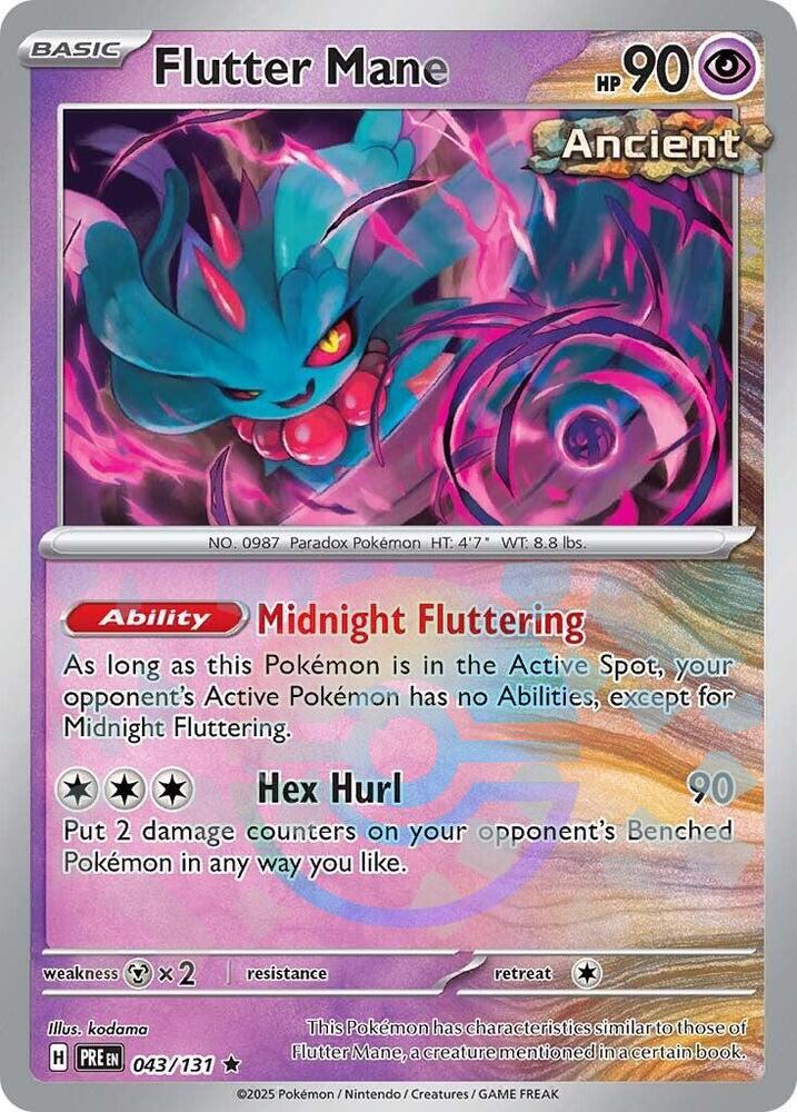 Flutter Mane 043/131 Poke Ball — Prismatic Evolutions Pokémon card