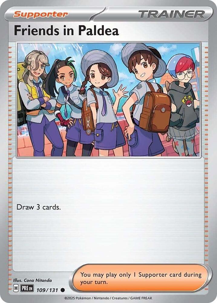 Friends in Paldea 109/131 Reverse Holofoil, Prismatic Evolutions Pokémon card