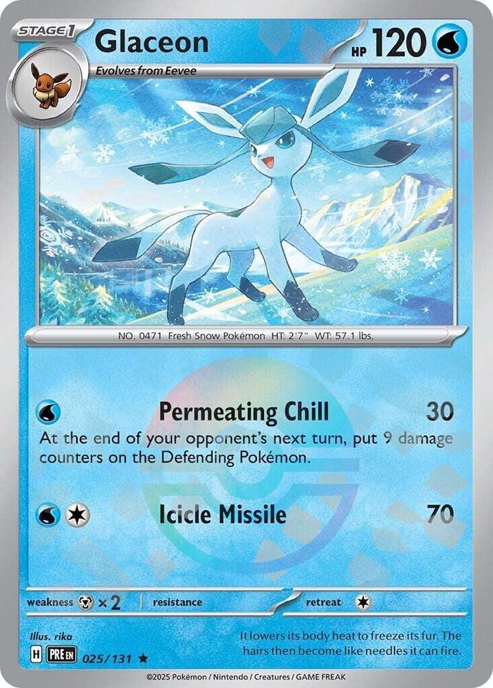 Pokemon - Prismatic Evolutions - Glaceon - 025/131 - Poke Ball