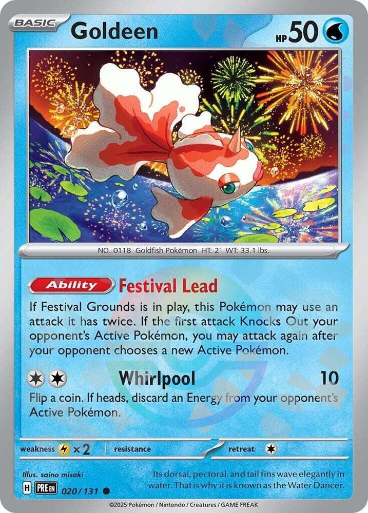 Goldeen 020/131 Poke Ball, Prismatic Evolutions Pokémon card