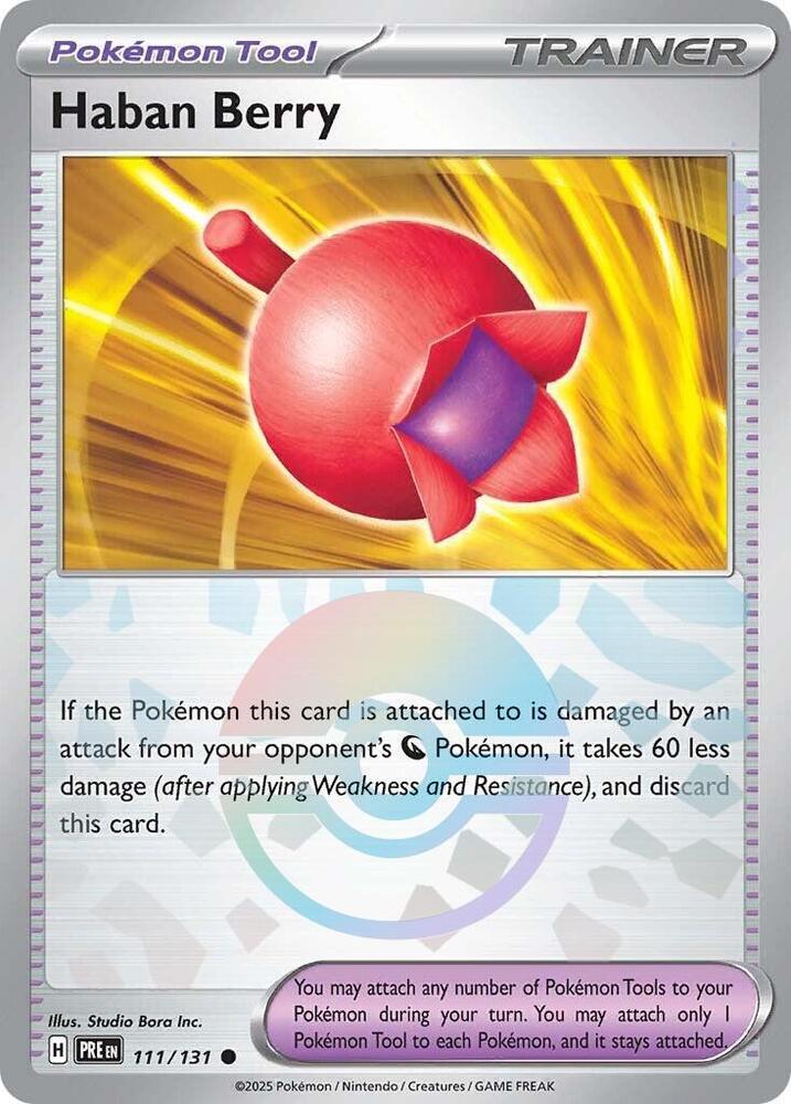 Haban Berry 111/131 Poke Ball, Prismatic Evolutions Pokémon card