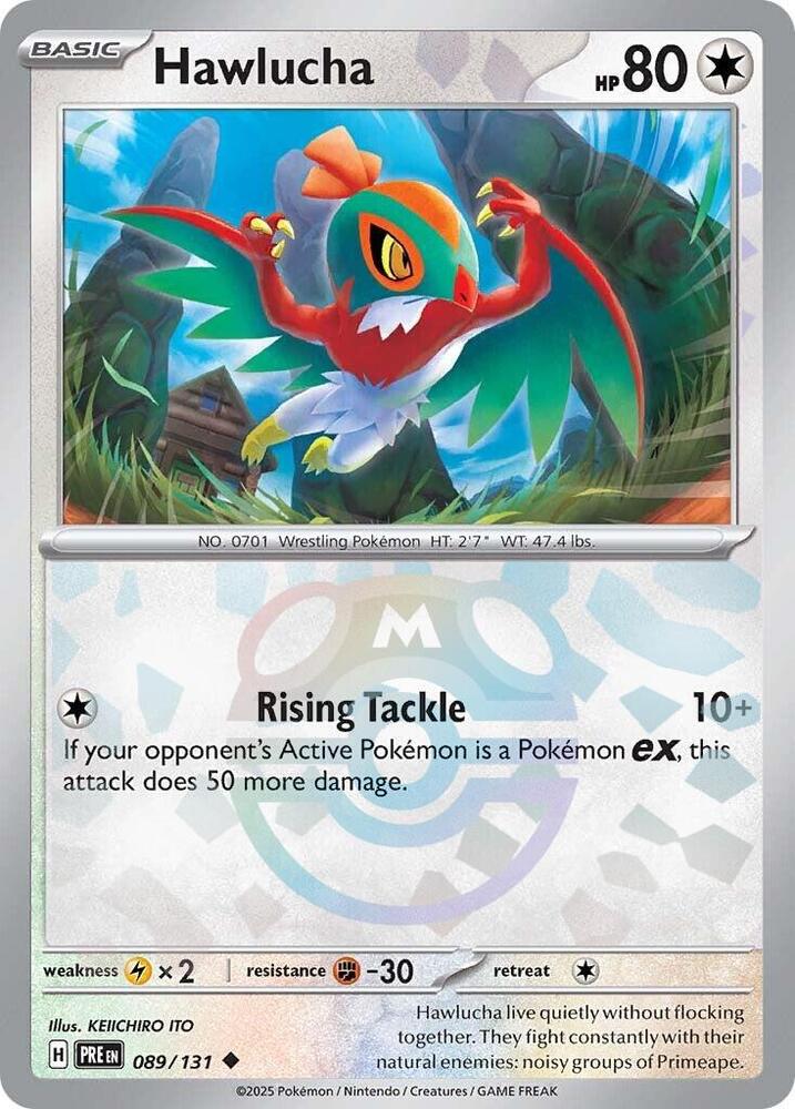 Hawlucha 089/131 Master Ball, Prismatic Evolutions Pokémon card