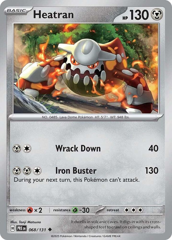 Heatran 068/131 Reverse Holofoil, Prismatic Evolutions Pokémon card
