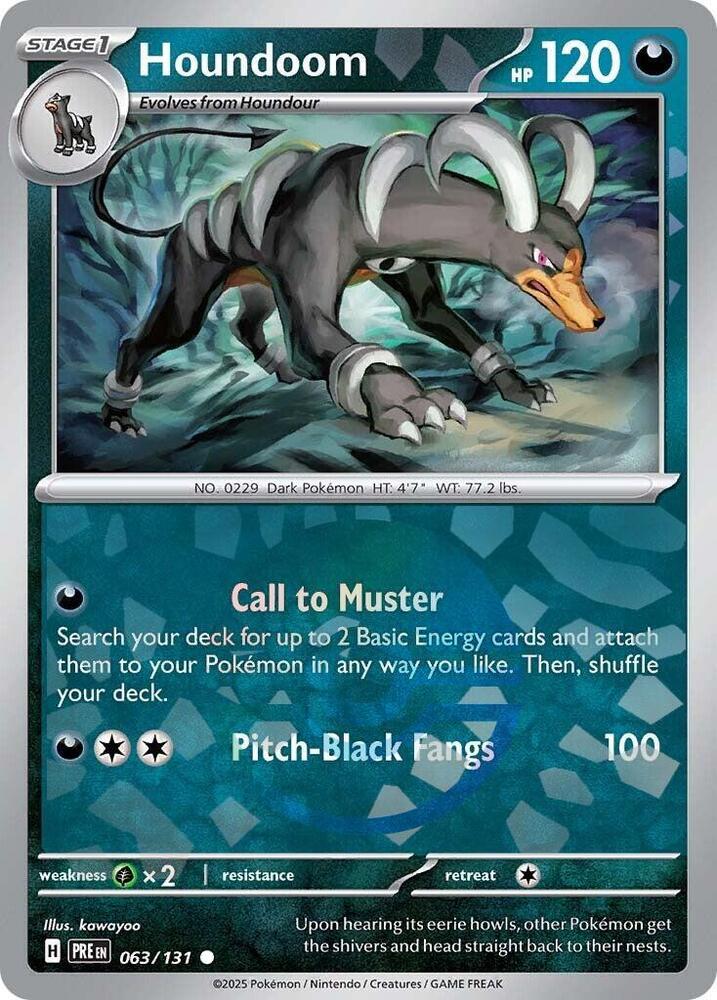 Houndoom 063/131 Poke Ball — Prismatic Evolutions Pokémon card
