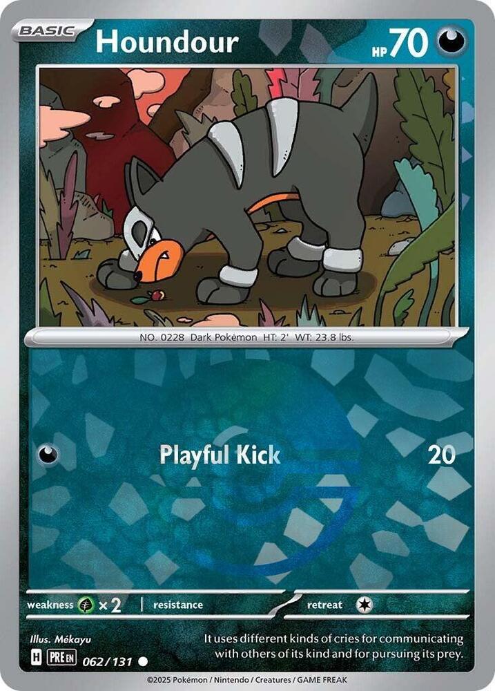 Houndour 062/131 Poke Ball — Prismatic Evolutions Pokémon card