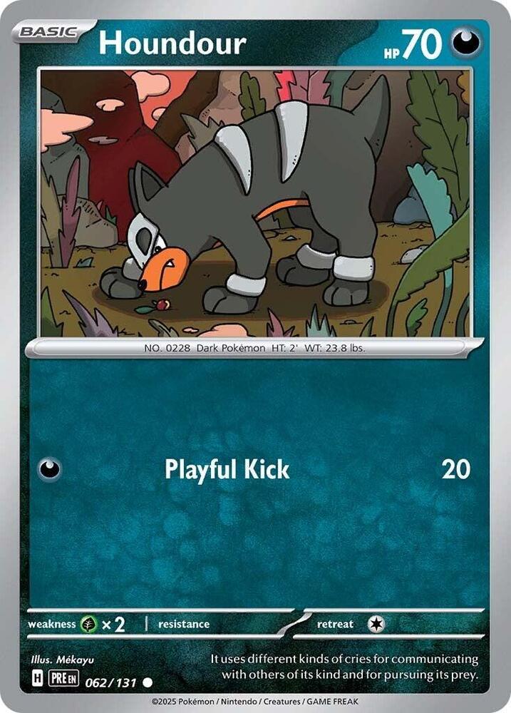 Houndour 062/131 — Prismatic Evolutions Pokémon card