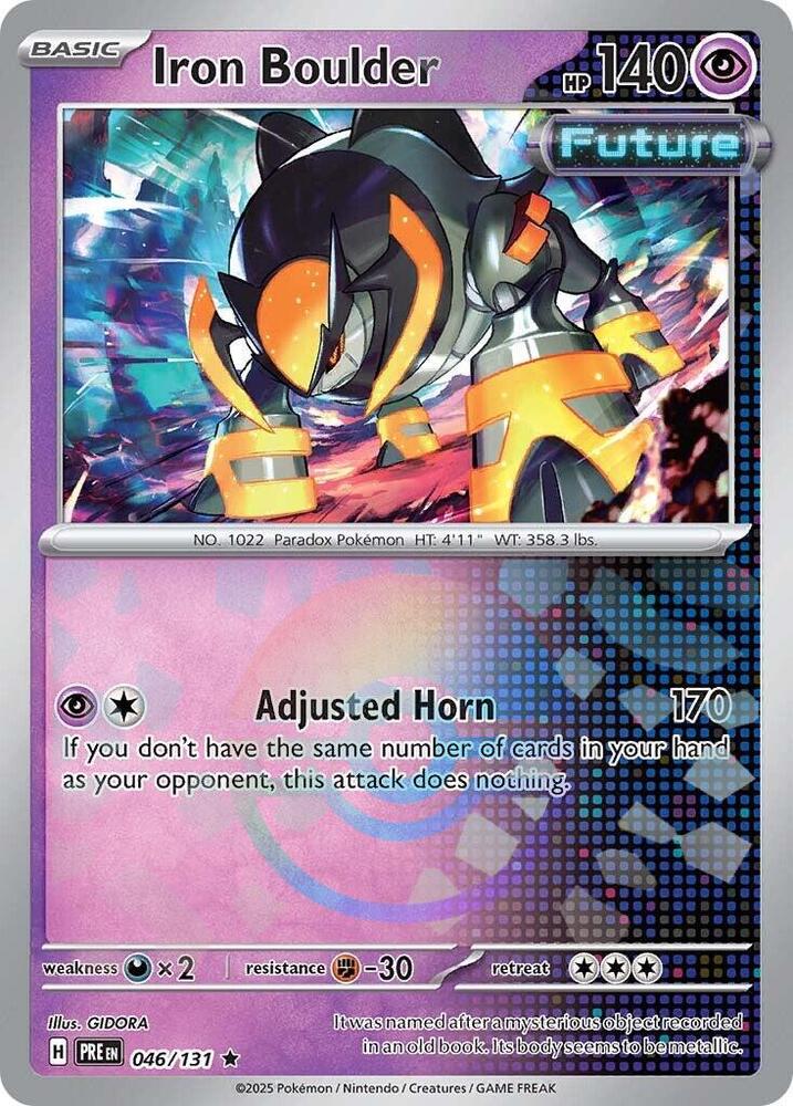 Iron Boulder 046/131 Poke Ball — Prismatic Evolutions Pokémon card