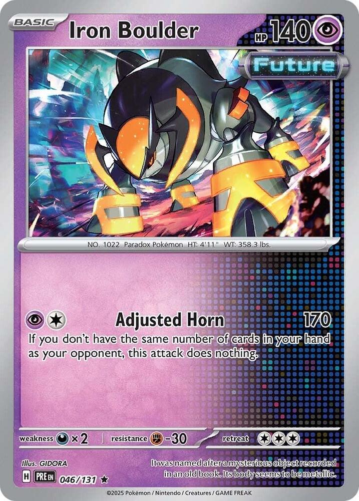 Iron Boulder 046/131 Holofoil — Prismatic Evolutions Pokémon card