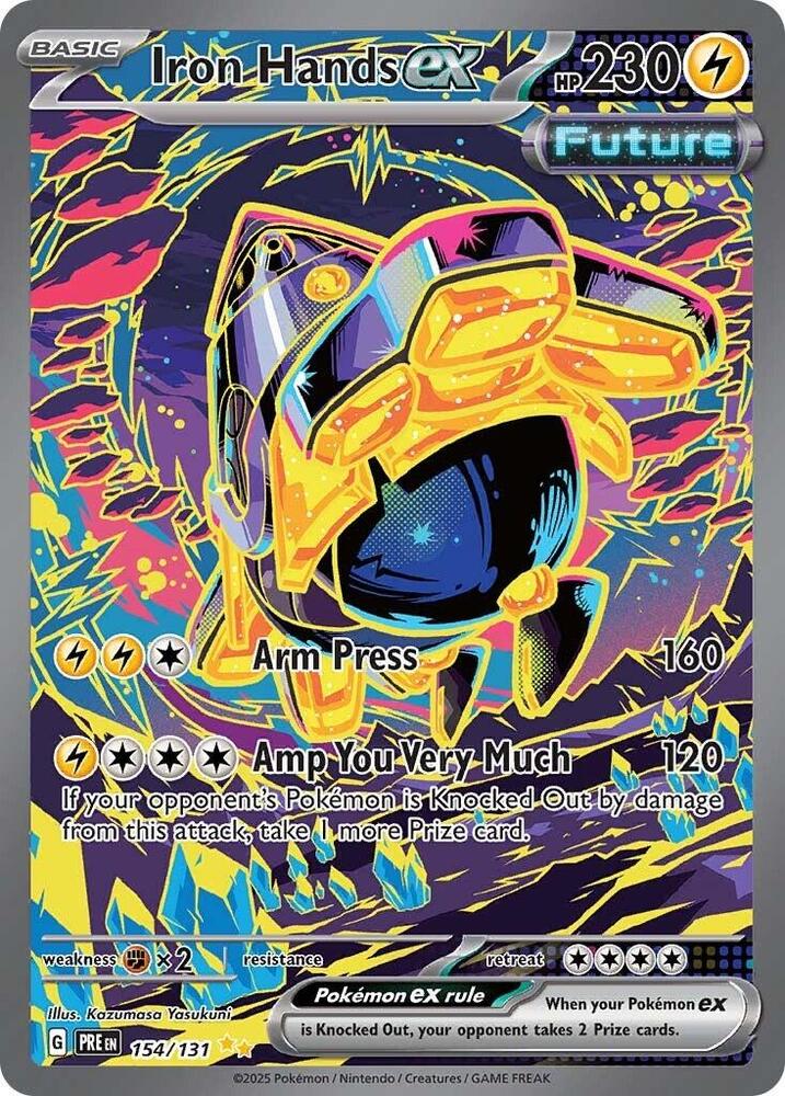 Iron Hands ex 154/131 Holofoil — Prismatic Evolutions Pokémon card