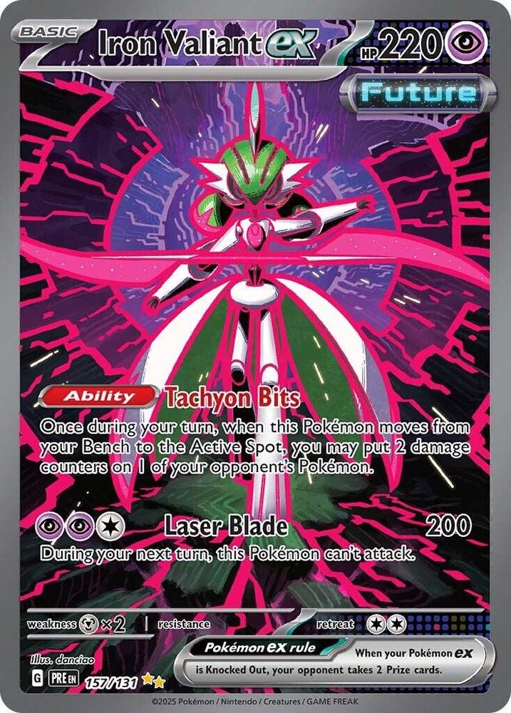Iron Valiant ex 157/131 Holofoil — Prismatic Evolutions Pokémon card