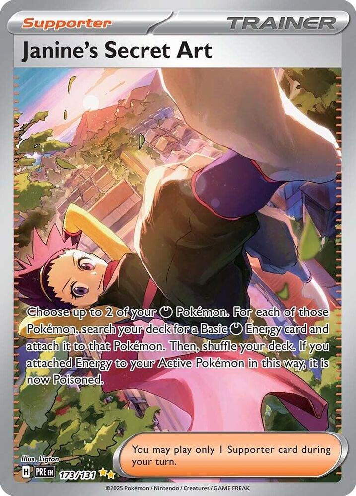 Janine's Secret Art 173/131 Holofoil — Prismatic Evolutions Pokémon card