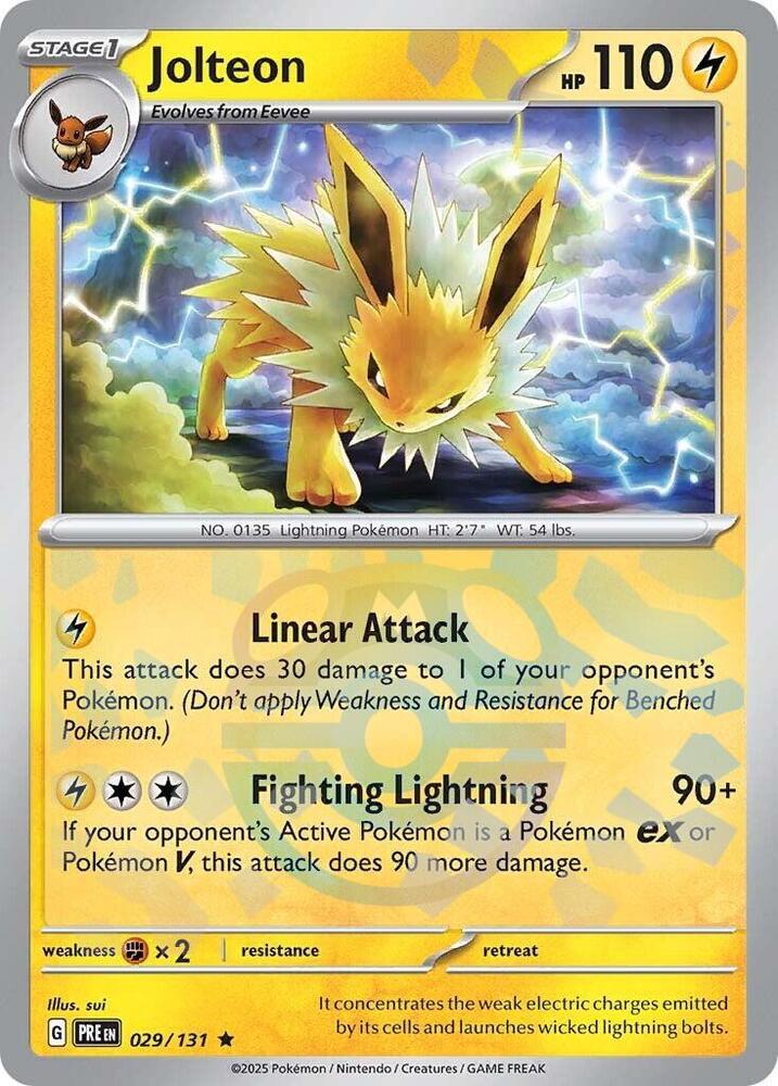 Jolteon 029/131 Master Ball — Prismatic Evolutions Pokémon card